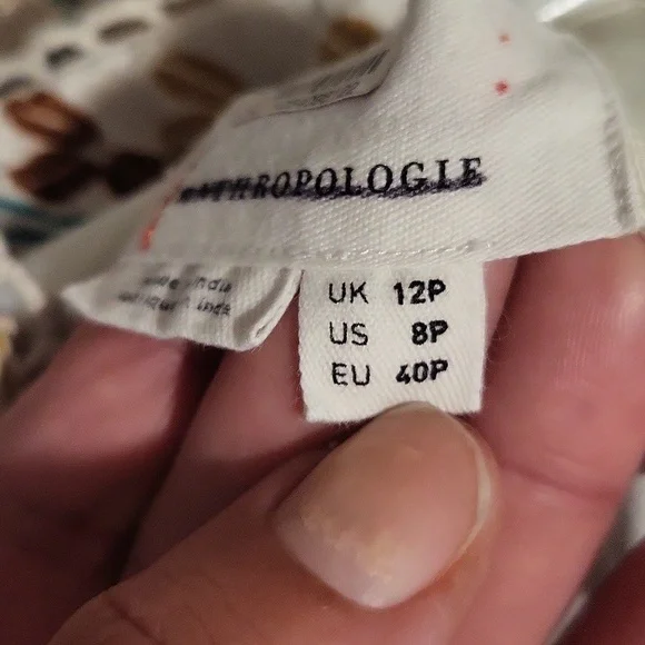 Anthropologie Floral Beige Maxi Dress/used - Picture 10 of 12